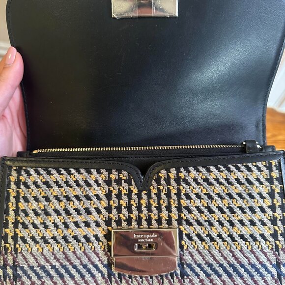 Kate Spade Buddie Plaid Medium Leather Shoulder Bag - Picture 3 of 5